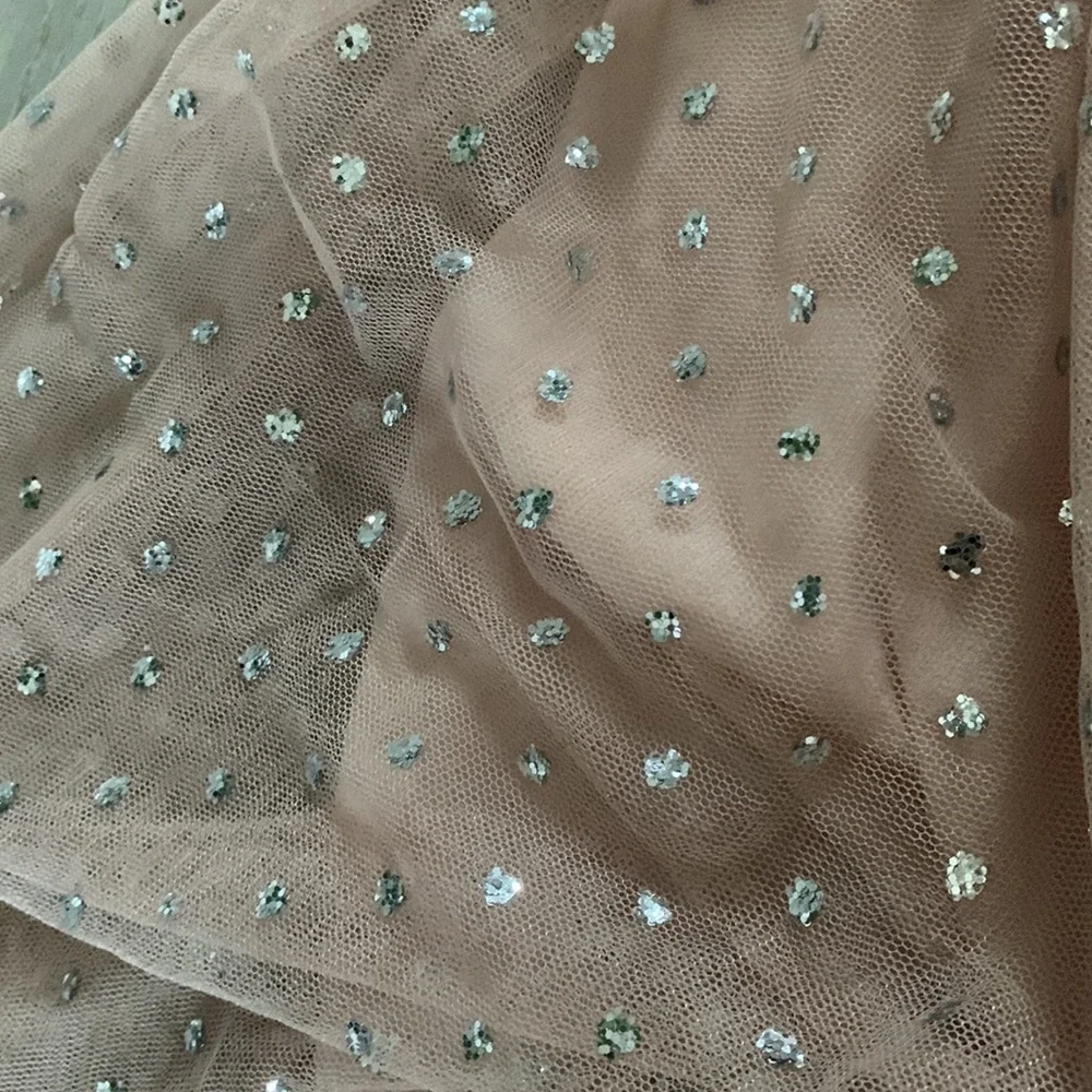 Zara Tulle Polka Dot glitter sparkly Skirt holidays Christmas size 13/14 pink‎